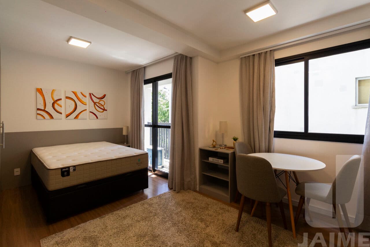 Apartamento de 1 dormitório na R Itacolomi — Higienópolis, São Paulo