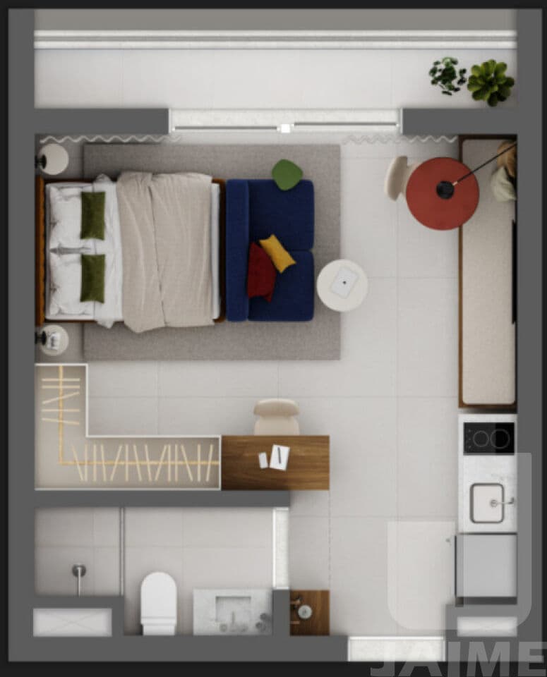 Apartamento de 1 dormitório na R Itambé — Higienópolis, São Paulo