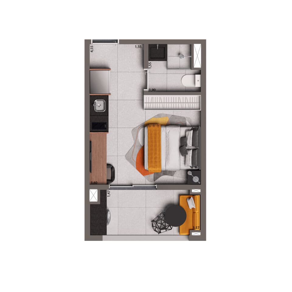 Apartamento de 1 dormitório na R Sumidouro — Pinheiros, São Paulo - foto 2