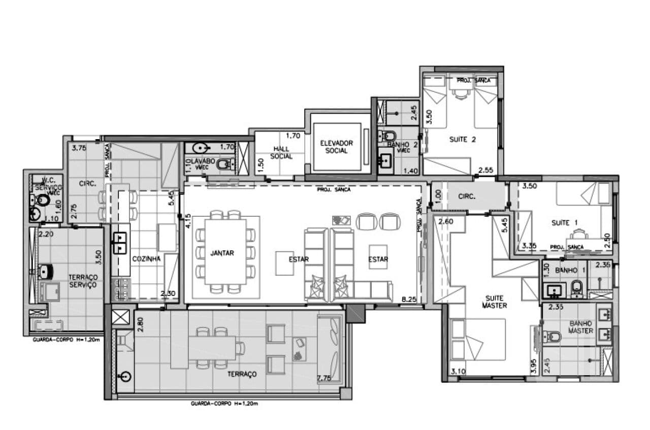 Apartamento de 3 dormitórios na R Apiacás — Perdizes, São Paulo