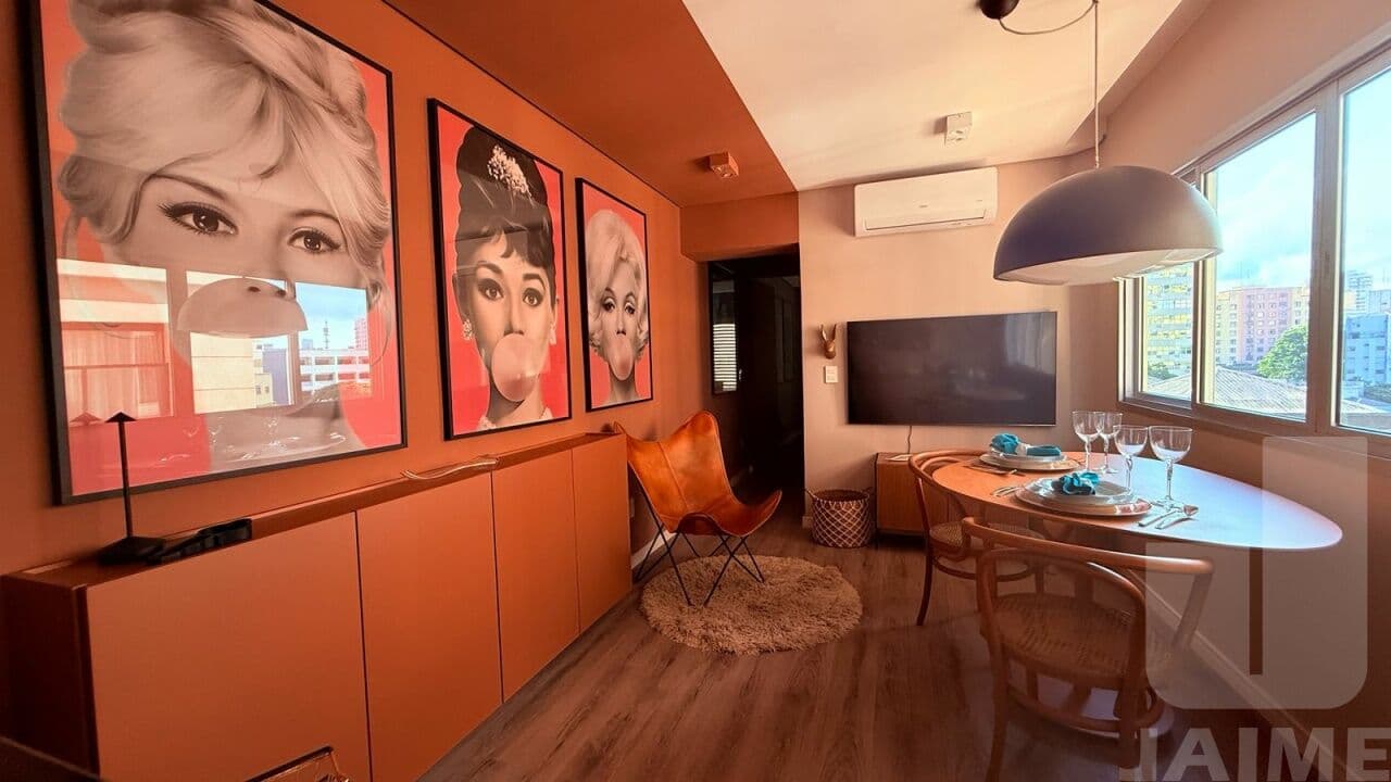 Apartamento de 1 dormitório na R TUPI — Higienópolis, São Paulo