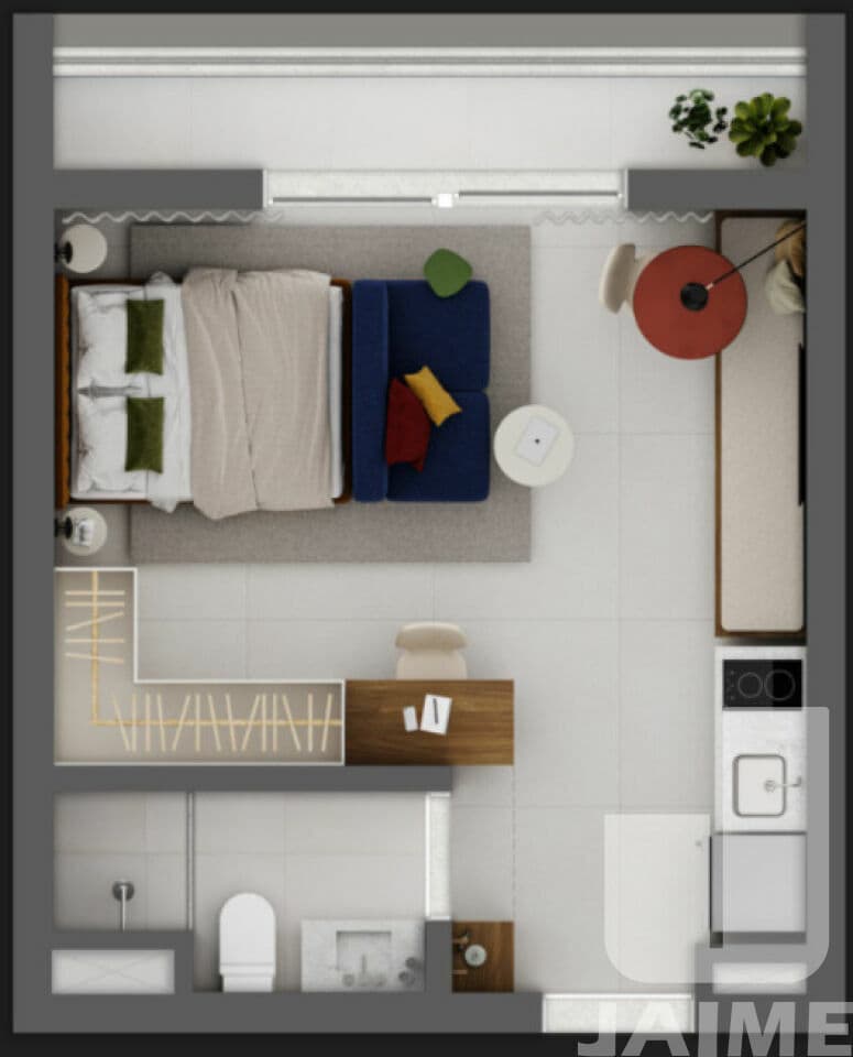 Apartamento de 1 dormitório na R Itambé — Higienópolis, São Paulo